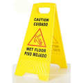 Commercial 24 Inch "Caution Wet Floor" Sign, 2-Sided, Yellow Plastic Safety Warning Sign With High Quality And Competitive Price